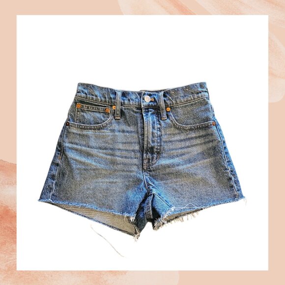 Madewell Cut-Off Medium Wash the Perfect Jean Shorts - Picture 2 of 5
